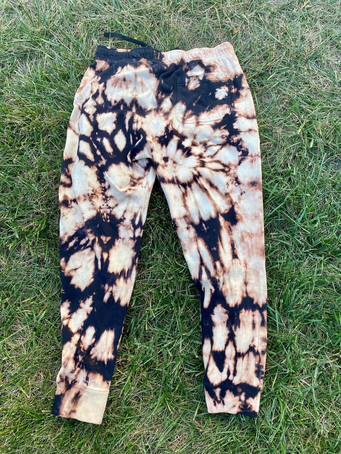 red bleached sweatpants