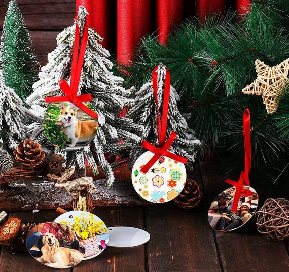 Handmade Sublimation Christmas Ornaments 3inch Round Ornaments