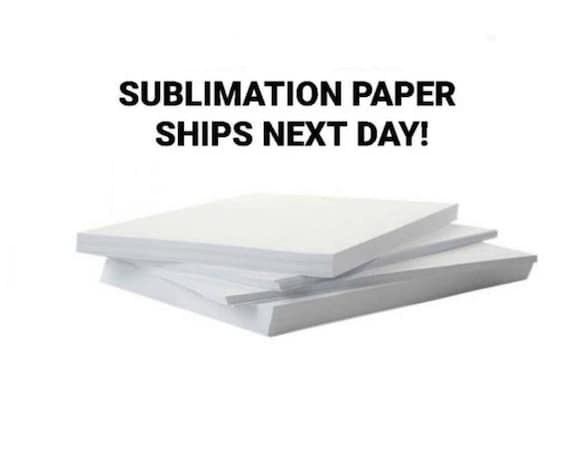 100 Sheets Premium 8.5"x11" Sublimation Paper. Comes with pressing guidelines for all your DIY custom printing needs. Ships NEXT Day!