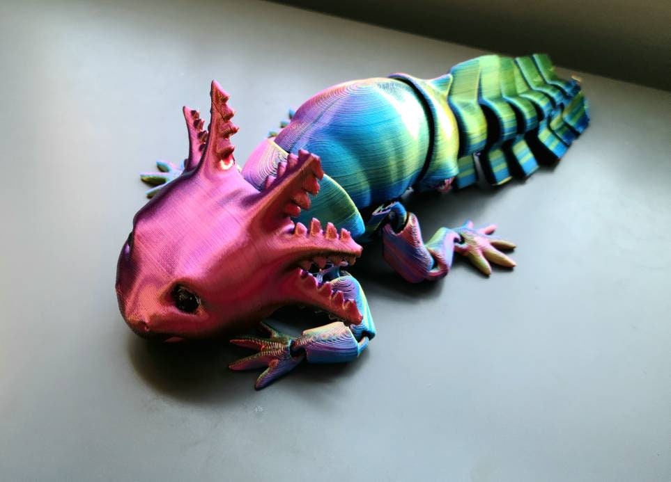 Buy Authentic AMUSE Axolotl Rainbow Colour Clear Soft Vinyl Figure