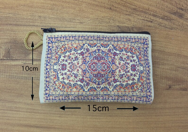 Turkish Handmade Coins Purse Woven Carpet Design Turkish Purse