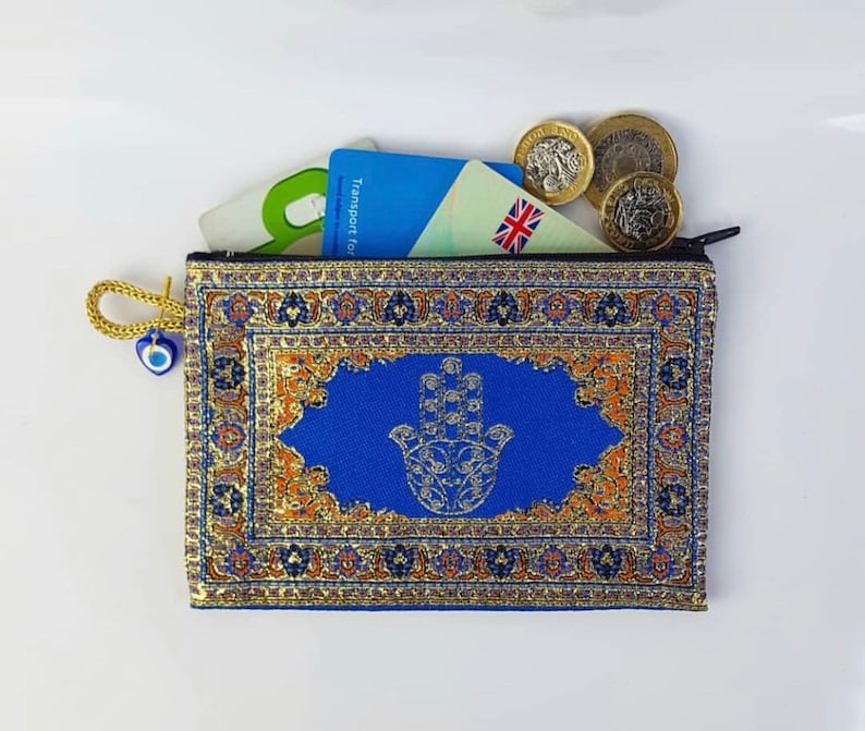 Turkish Handmade Coins Purse Woven Carpet Design Turkish Purse
