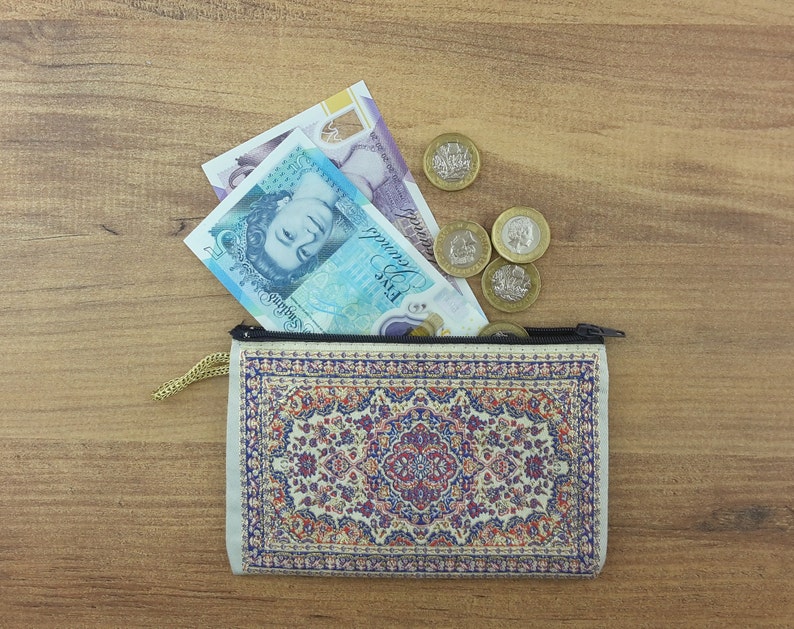 Turkish Handmade Coins Purse Woven Carpet Design Turkish Purse