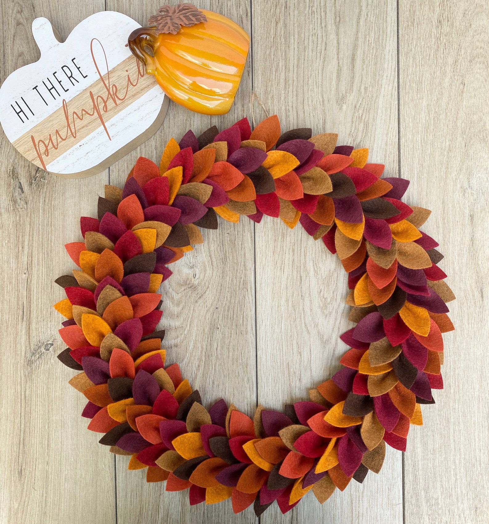 FALL Felt Wreath