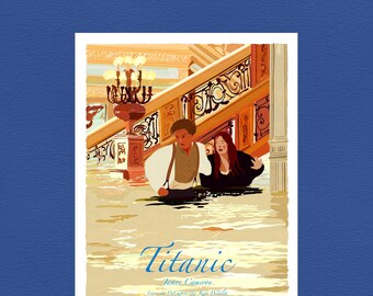 Titanic poster art print printed on A4 or A3 paper