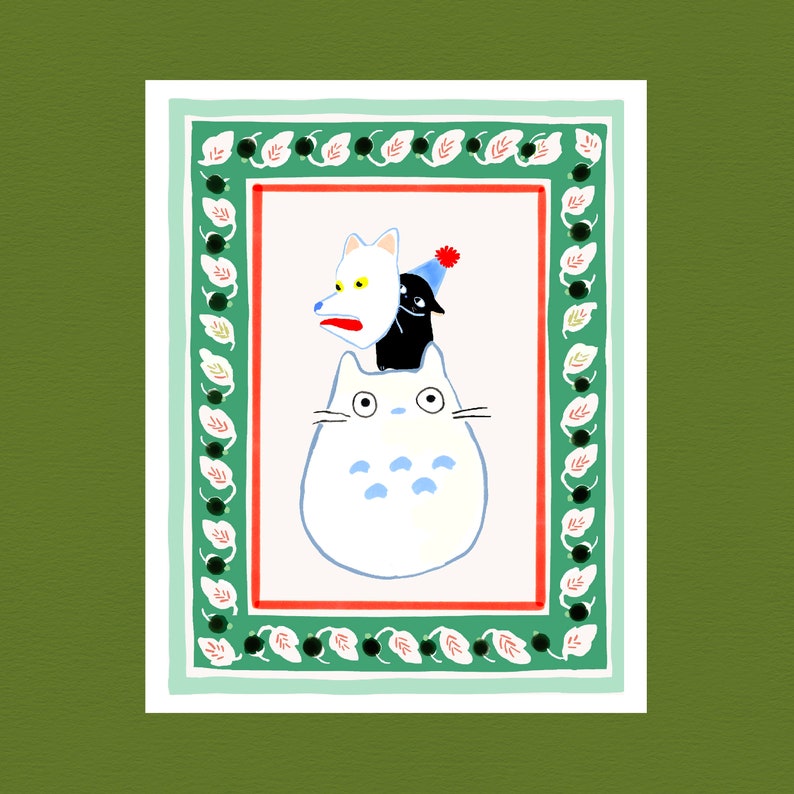 carte porte bonheur Totoro