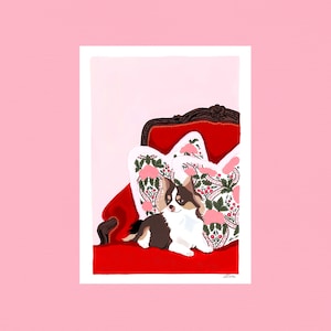 chihuahua, illustration tirage d'art imprimé sur papier format A5