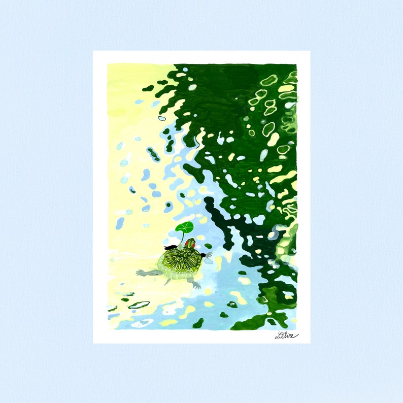 water games, illustration art print on A4 paper image 5