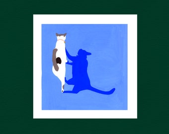 Le chat d’Araki illustration, tirage d'art sur papier
