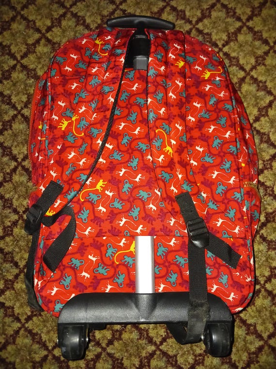 Kiplinger rolling back pack, red multi-colored, M… - image 2