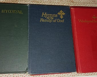 Hymnały, zabytkowe z lat 40. i 70. XX wieku