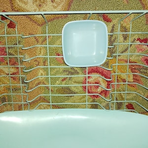 Vintage aqua kitchen dish drain