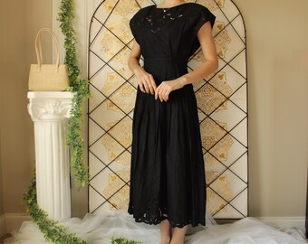 Fabulous Vintage 20s-30s Inspired Silk Chiffon Designer Nancy Johnson Raspberry Rose Pink Super Feminine Garden Party Dress