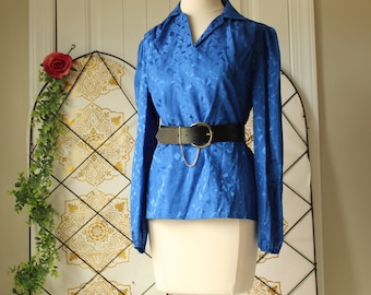 Katherine Hamnett 100% Silk Shirt. Size S. Navy Blue Unisex - Etsy
