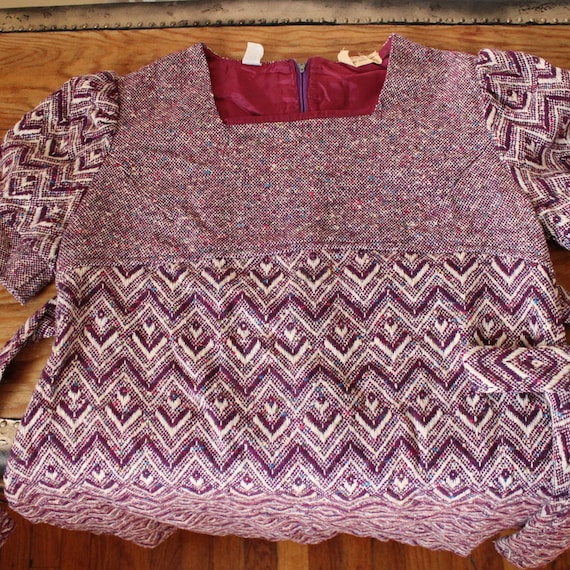 1960s/1970s vintage cotton knit babydoll dress wi… - image 7