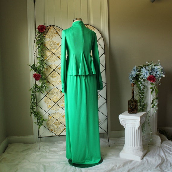 emerald green peplum dress Emerald Green Chiniya Silk Peplum Set