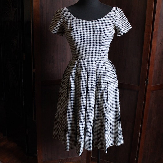 sachin and babi light blue dress Houndstooth Maxi Dress 3X / Black/Teal