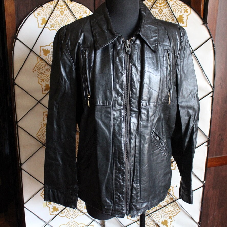 1940s Leather Jacket - Etsy