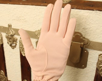 vintage baby pink 1950s/1960s gloves / formal prom wedding elopement retro mid century short gloves