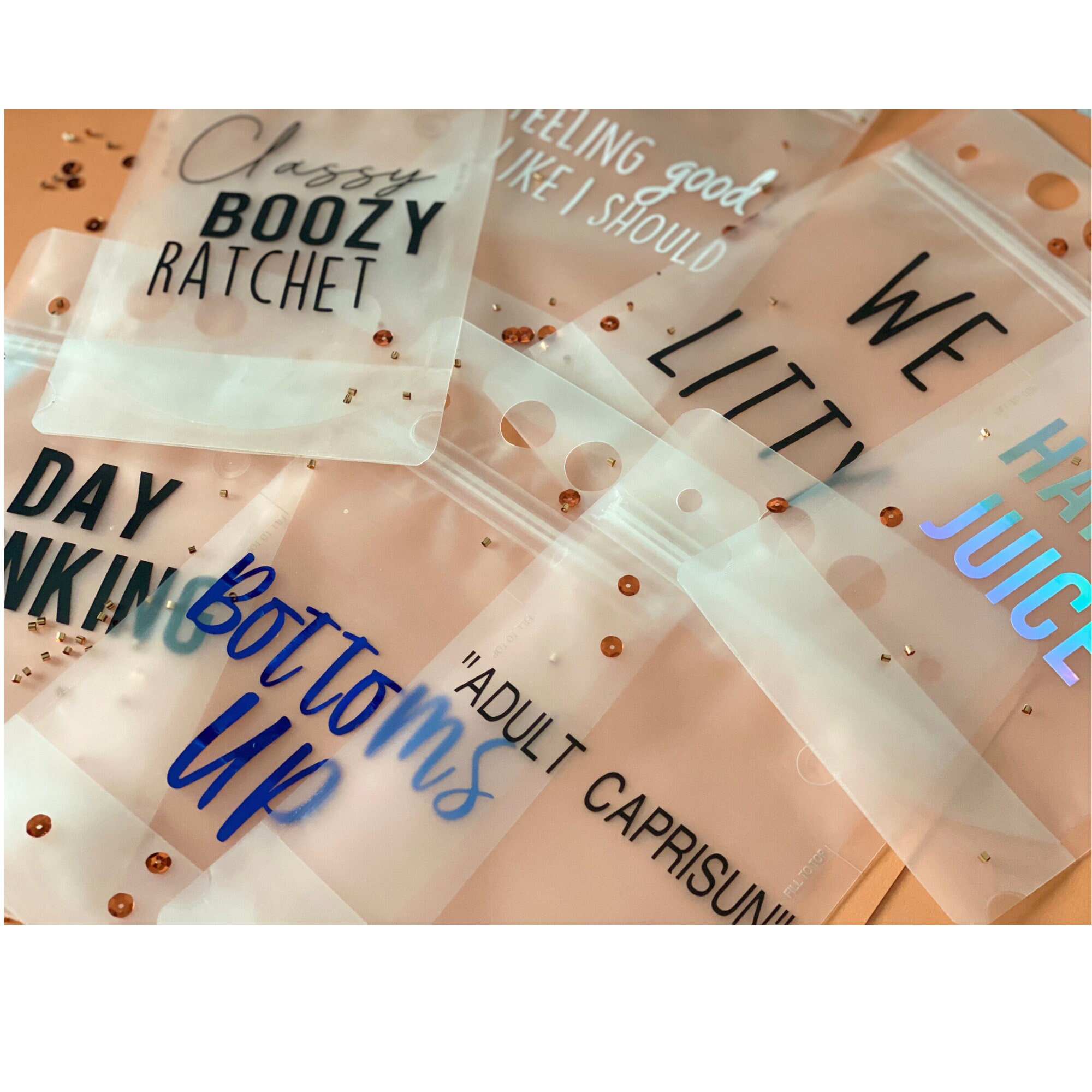 Adult Drink Pouches, Personalized Adult Beverage Pouch, Girls Trip, B…