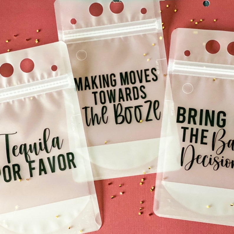 Adult Drink Pouches Reusable Personalized Adult Beverage Etsy