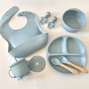 Meal set 10 pieces for babies / Baby 10 pieces feeding set / Baby shower gift / Prenatal party gift