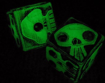 The Nightmare Before Christmas | Oogie Boogie's dice | Halloween | Glow in the Dark Skull dice