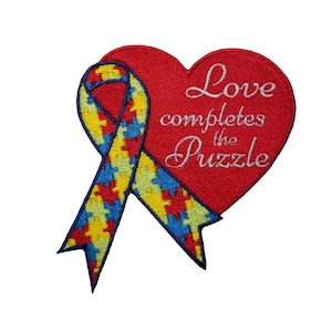 Autism Awareness Embroidered Iron On Patch 3.5&quot; x 3.5&quot; Gifts Fundraising April 2 2021