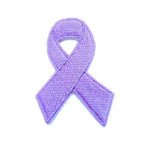 Pancreatic/Thyroid Cancer Alzheimer&#39;s/Animal Abuse/Cystic Fibrosis/Fibromyalgia Awareness Ribbon Iron On Patch Gifts Fundraising