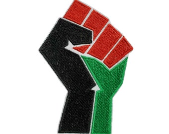 Set 5 Black Lives Matter 3 Sew On Patches Peace Sign American Flag Fist Heart