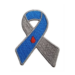 Diabetes Awareness Ribbon Embroidered Iron On Patch Gifts Fundraising