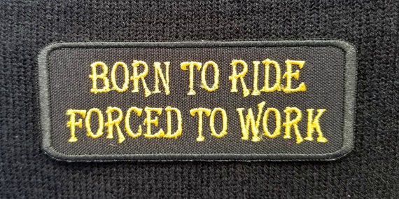 Toppa ricamata termoadesiva per gli appassionati di moto Born to ride