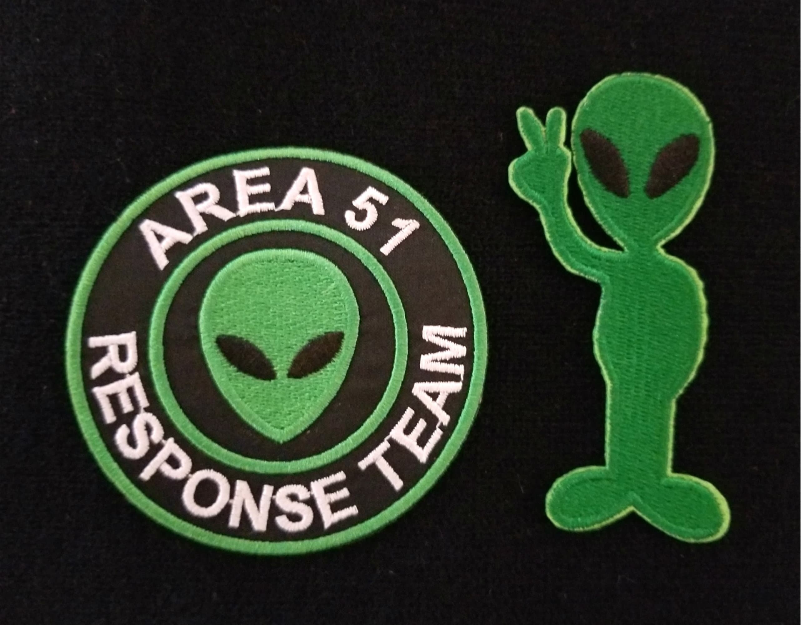 Parche OVNI, Parche Extraterrestre Verde, Símbolo De La Paz, OVNI, Nave Espacial Extraterrestre, Parche Bordado Para Planchar MTCoffinz - Elige Tu Talla - España