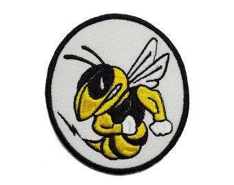 Hornet Yellowjacket Wasp Bee Embroidered Applique Iron On Patch 2.7" x 3" Cute For Kids Children
