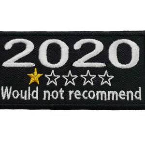 Patch thermocollant brodé Feedback 2020 amusant (4 x 2 po.)