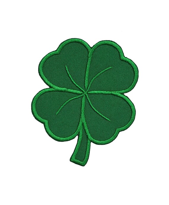 FOUR LEAF LUCKY CLOVER Green SHAMROCK Iron On patch Shirt Hat Jean shoes FOUR LEAF LUCKY CLOVER Green SHAMROCK Iron On patch Shirt Hat Jean shoes