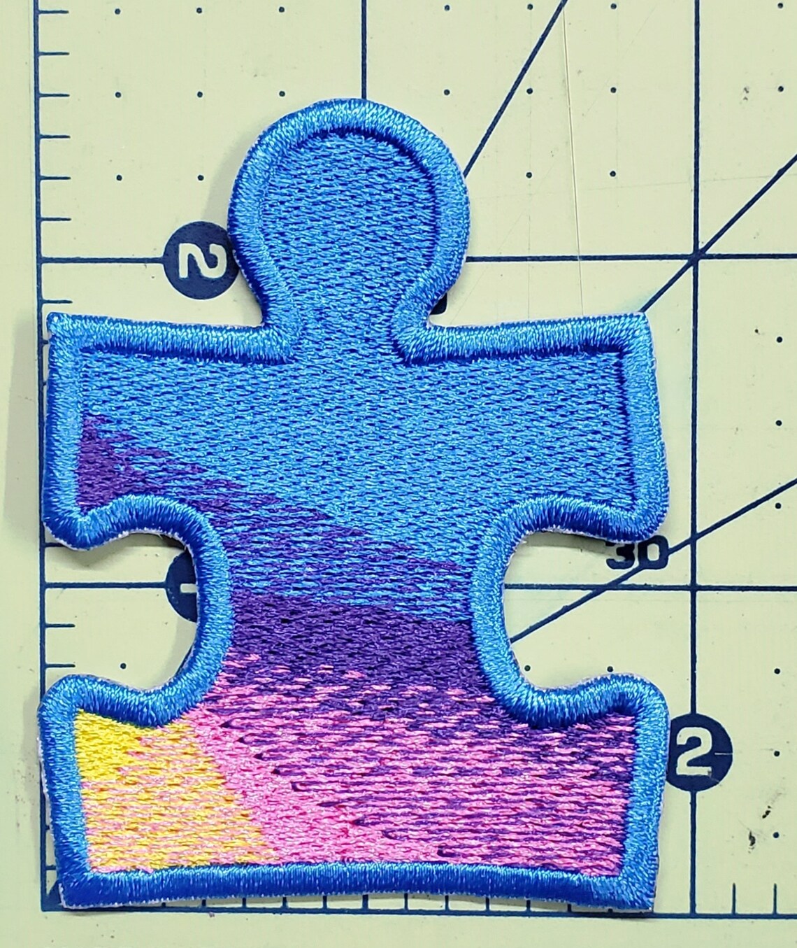 Autism Speaks Puzzle Piece Awareness Ribbon Embroidered Iron | Etsy