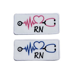 RN Nurse Stethoskop Aufnäher zum Aufbügeln