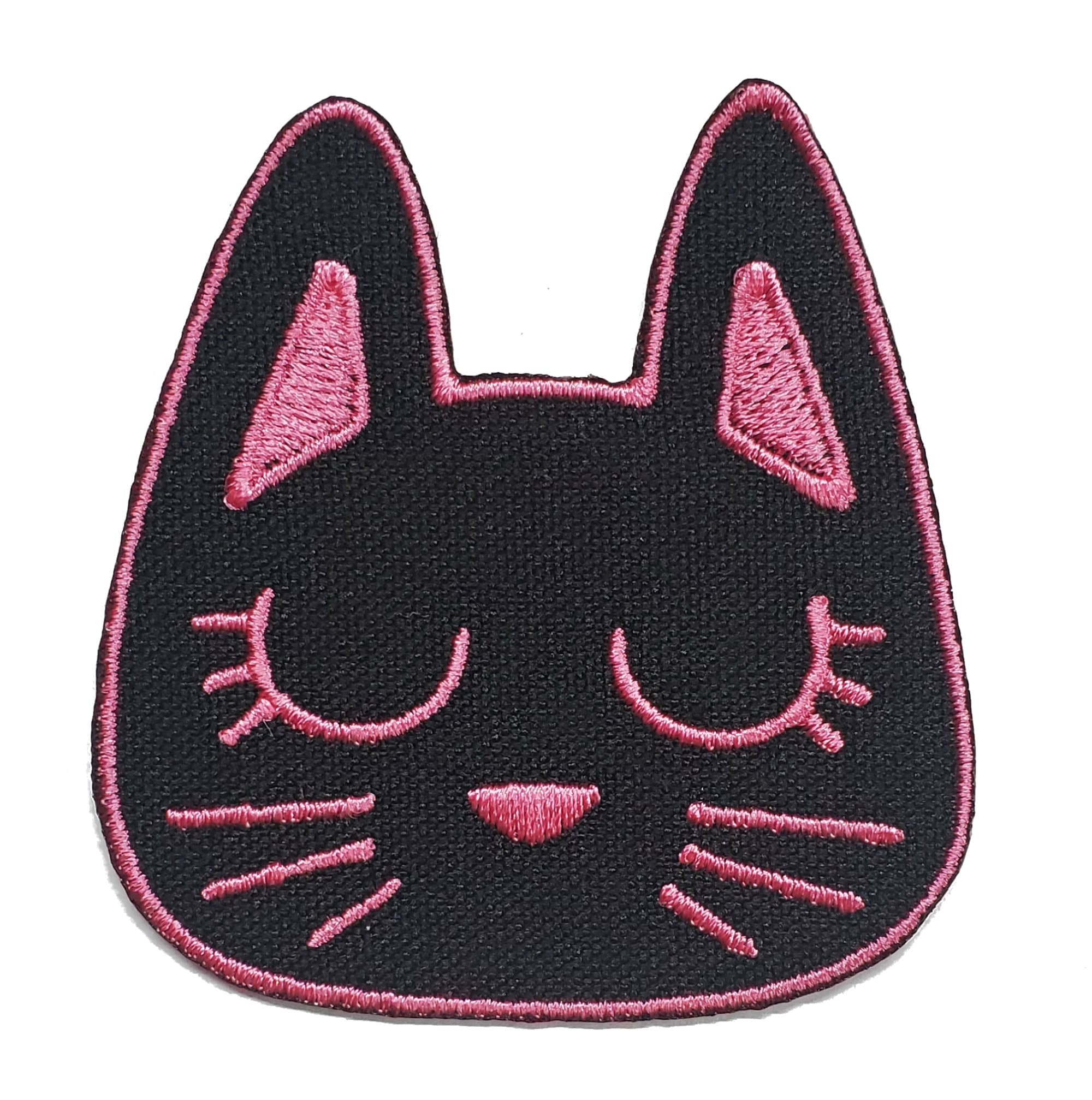 Cat Face Embroidered Iron On Patch 2.3 x 2.5 Funny Etsy
