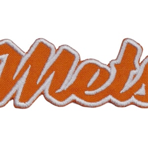 May include: Orange and white embroidered patch with the word "Mets" in a stylised font.