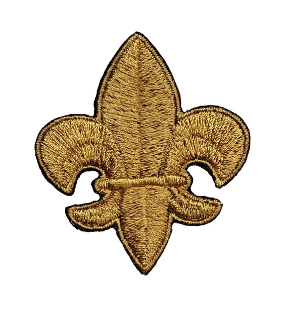 Patch Thermocollant Fleur De Lys – Dimensions 8x6 Cm, 100% Polyester, à Repasser Sur Tissu