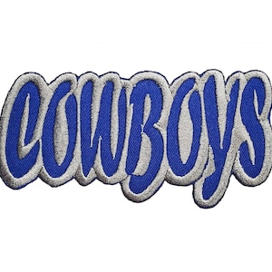 Toppa ricamata da applicare con ferro da stiro Cowboys 4" x 2"