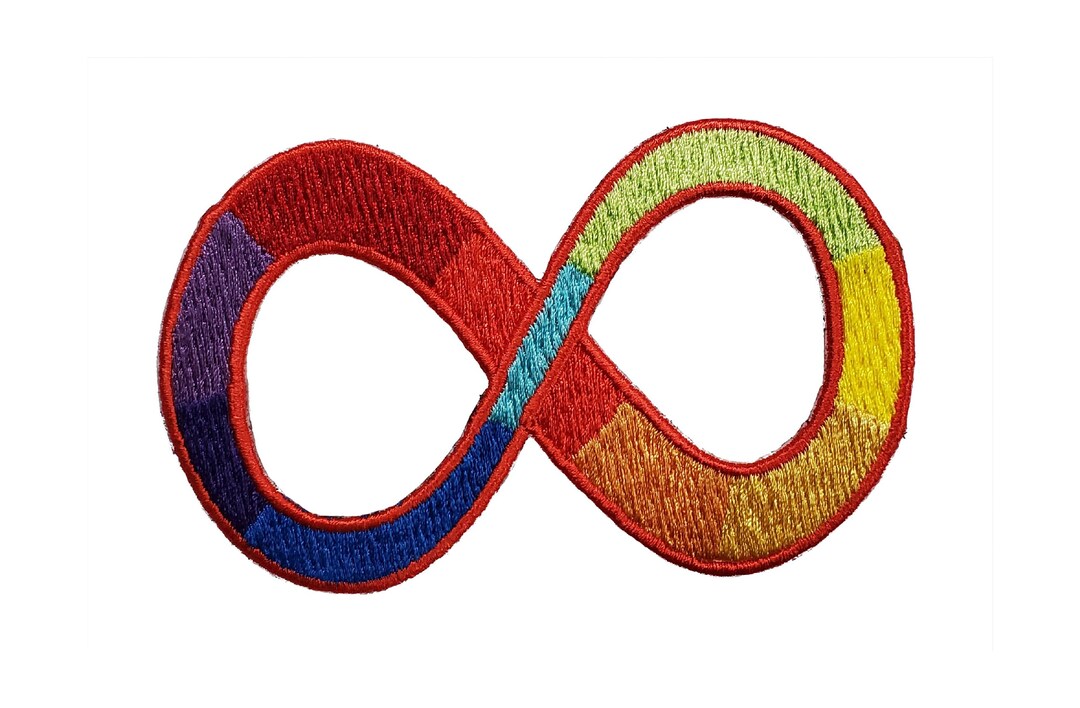 Autism Awareness Iron on Patch, Infinity Ribbon Embroidered Applique - Etsy