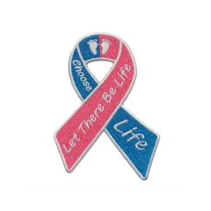 Choose Life Awareness Ribbon Embroidered Iron On Patch Gifts Fundraising