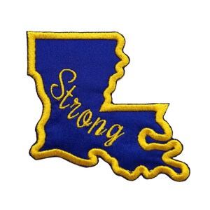 Louisiana Strong New Orleans Embroidered Iron On Patch 3" x 2.75" Heroes