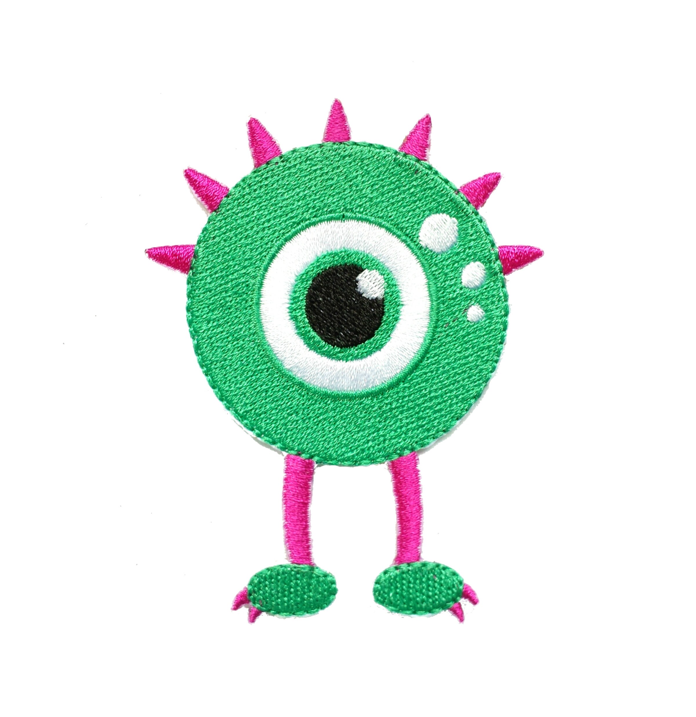 Cute One Eye Green Monster Fully Embroidered Iron on Patch  Etsy