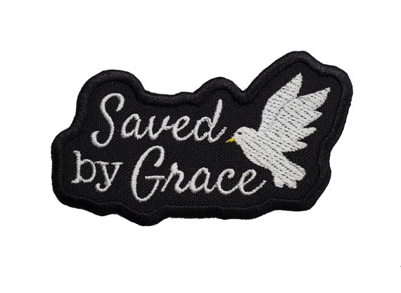 Saved By Grace {Velcro Tag} Saved By Grace {Velcro Tag}