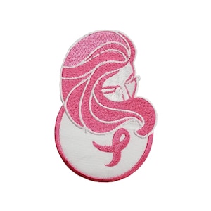 The Face Of Breast Cancer Awareness Ribbon Embroidered Iron On Patch Gifts Fundraising