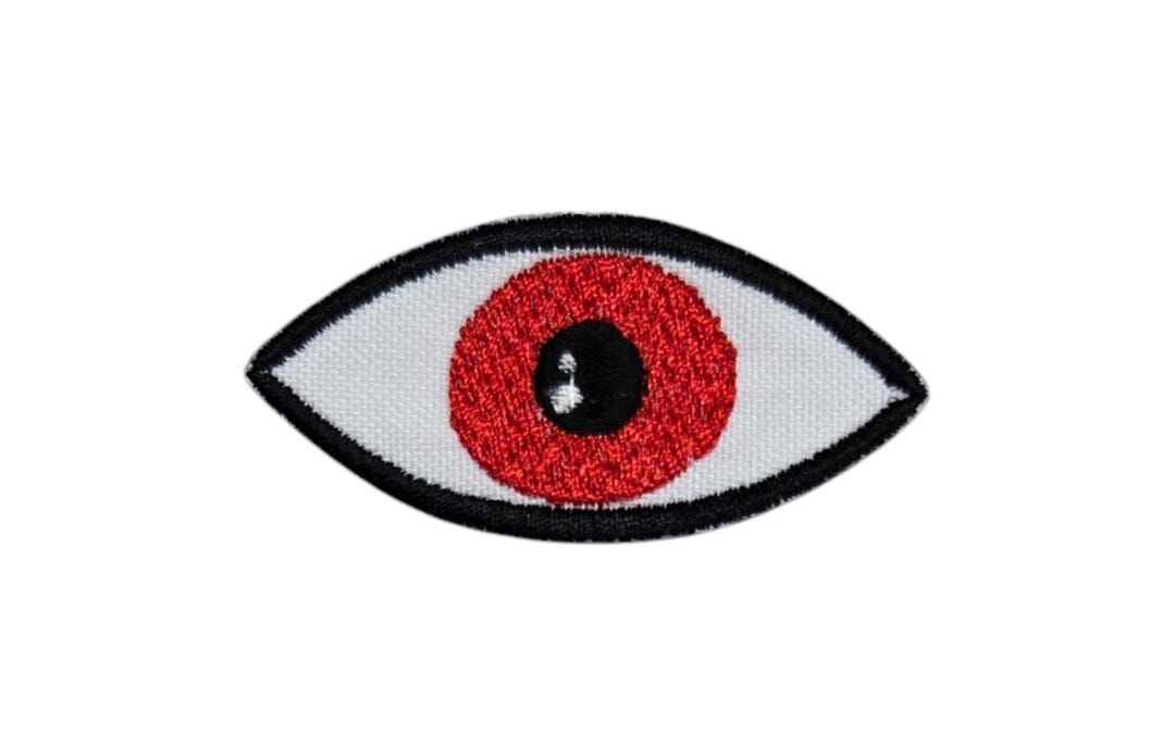 Sticker Red Eye Red Eye Embroidered Iron on Patch, Funny Optical Applique - Etsy