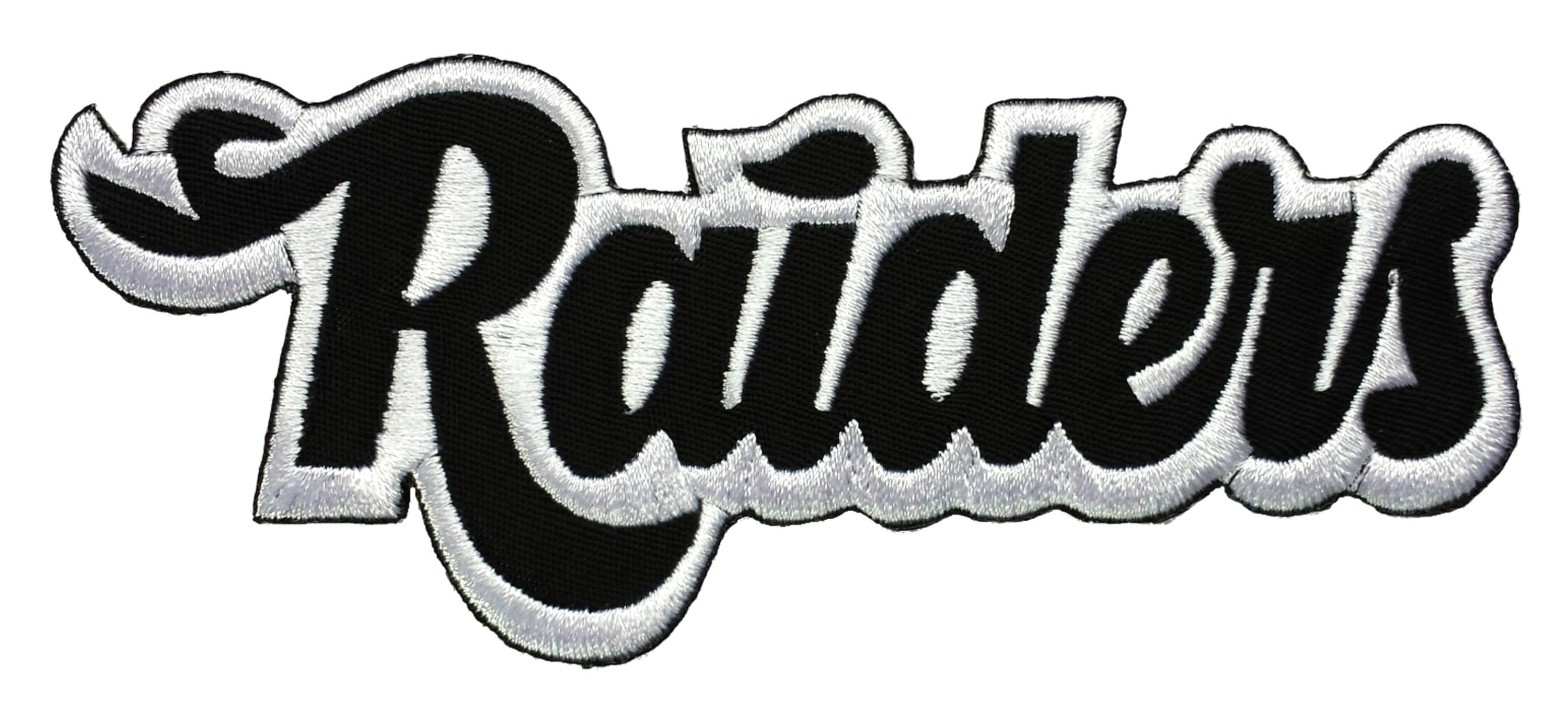Raiders Text Embroidered Applique Iron on Patch 4